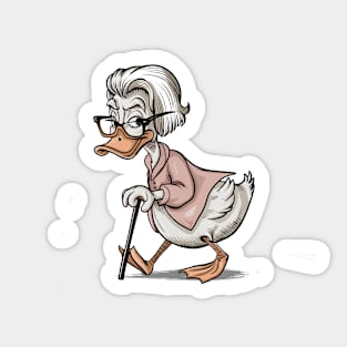Funny old duck Sticker